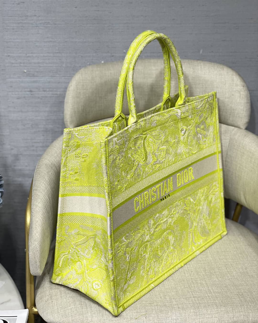 Christian Dior CD Book Embroidery Replica Tote
