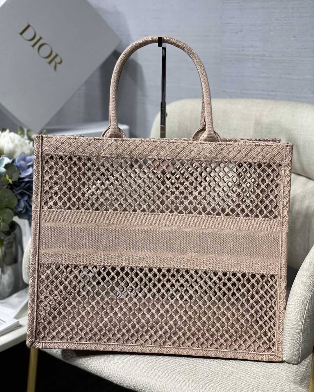 Christian Dior Mesh Book Tote Bag Dupe