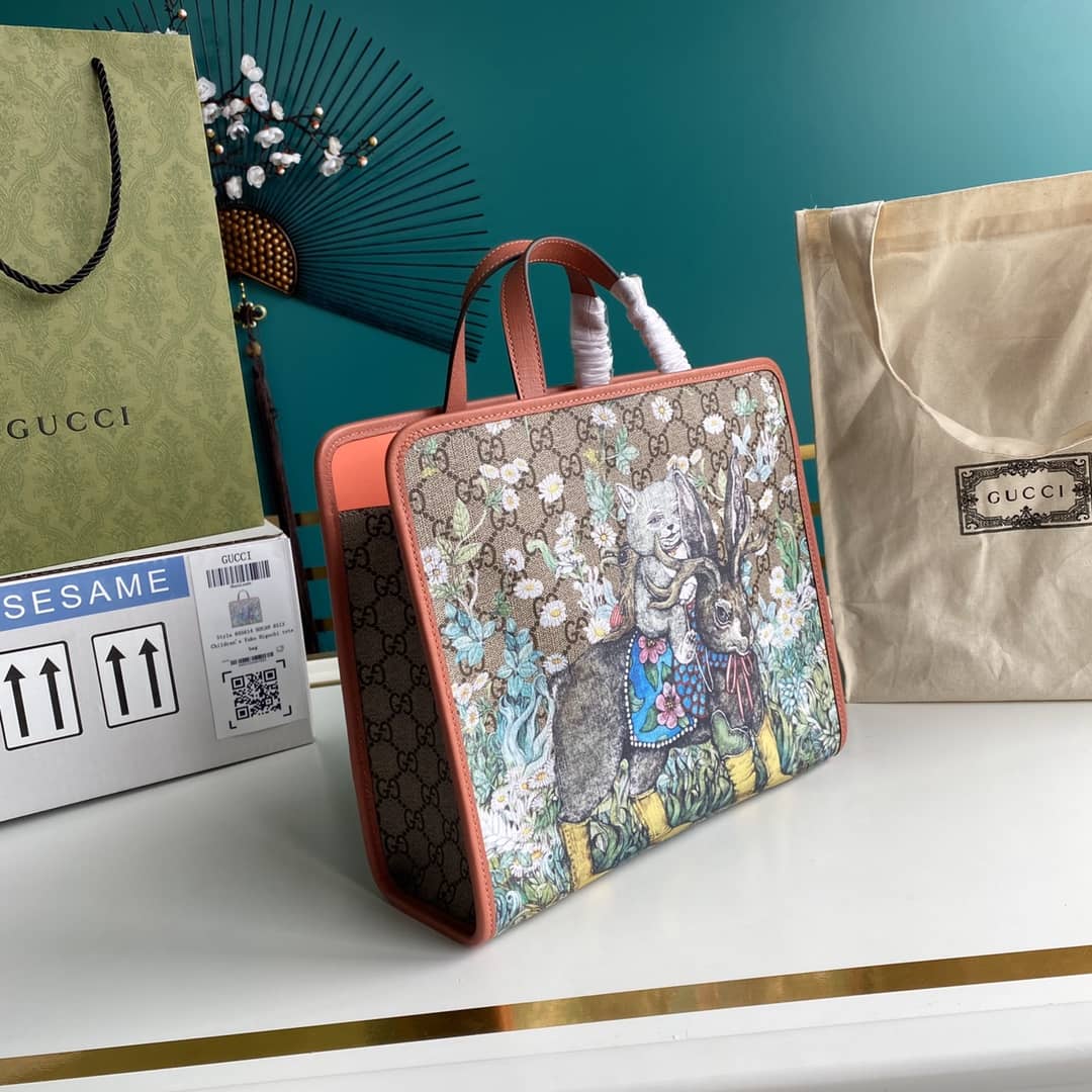 Gucci GG Printed Multicolor Kids Girl Tote Replica 605614