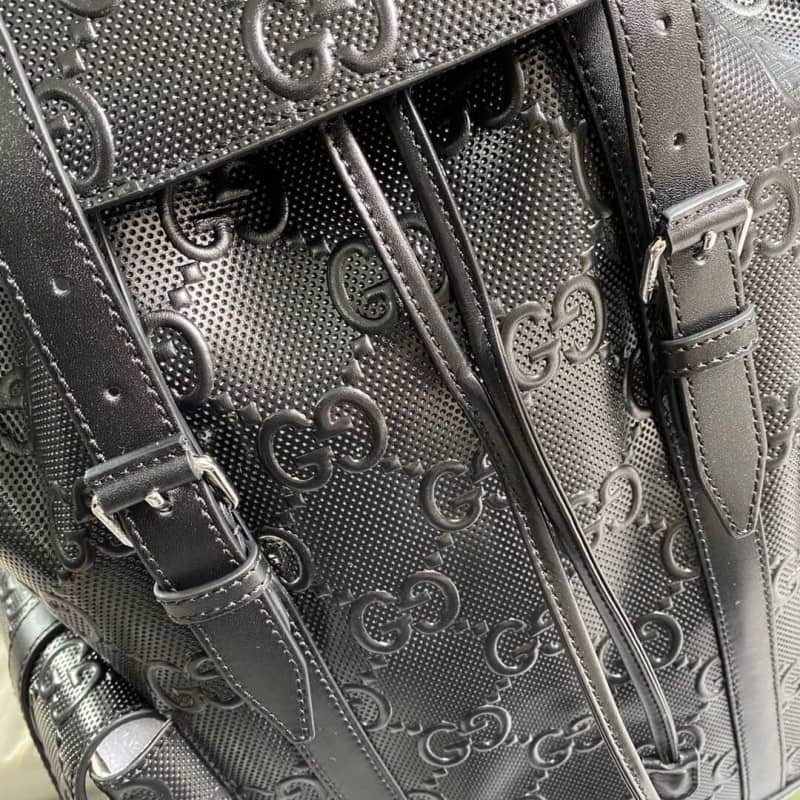 Gucci GG Embossed Leather Replica Backpack Black 625770