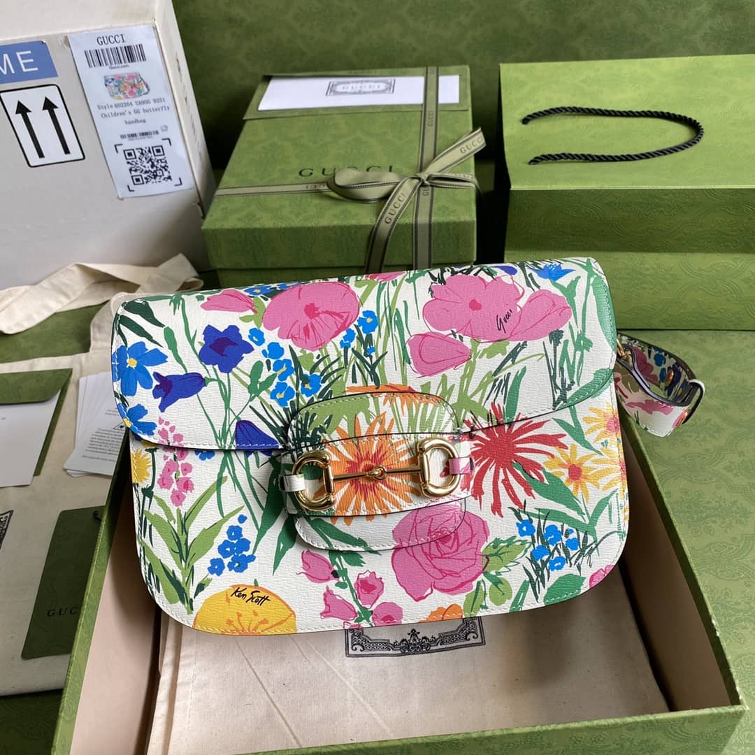 Gucci 1955 Horsebit Supreme Shoulder Bag Replica 602204