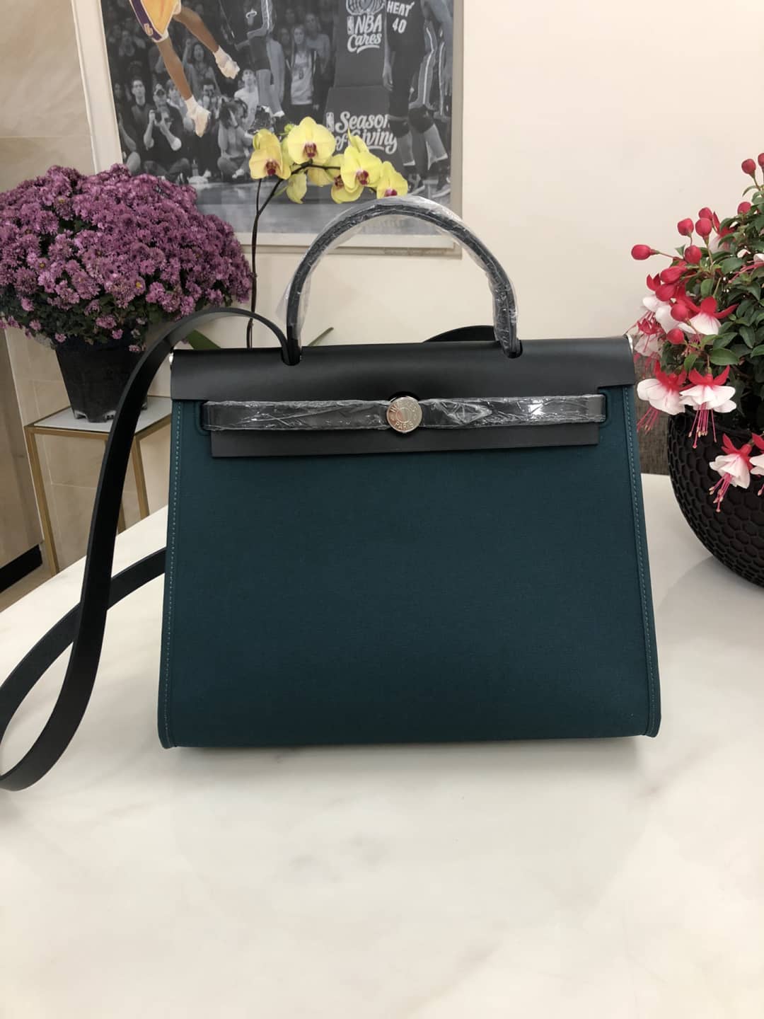 Replica Hermes Birkin Bag 31 Canvas Leather HerBag
