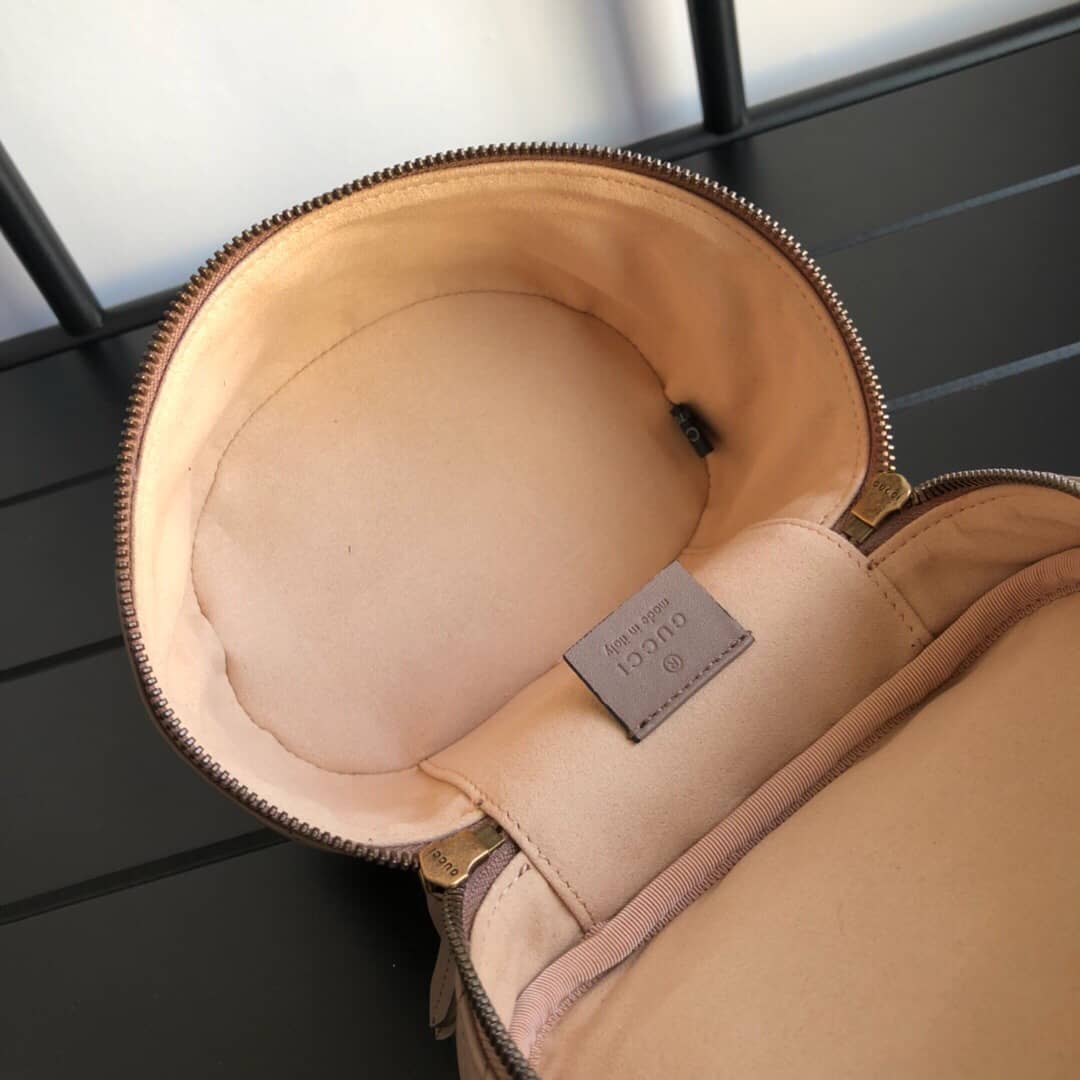 Gucci GG Marmont Matelesse Mini Round Replica Backpack Brown 598594