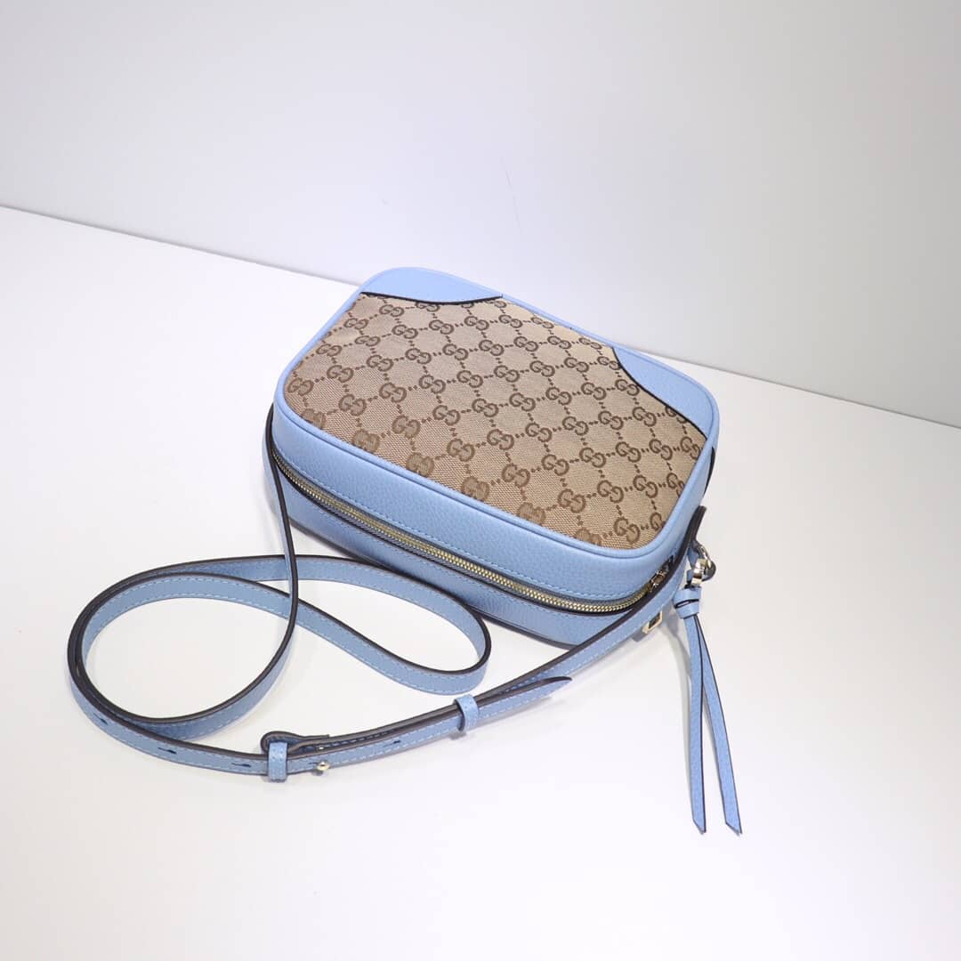 Gucci GG Canvas Messenger Bag Replica Blue 449172