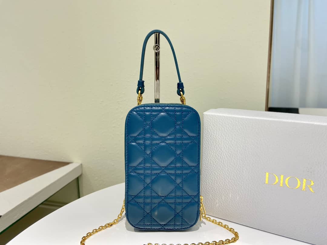 Lady Dior Dupe Lambskin 18CM Phone Holder