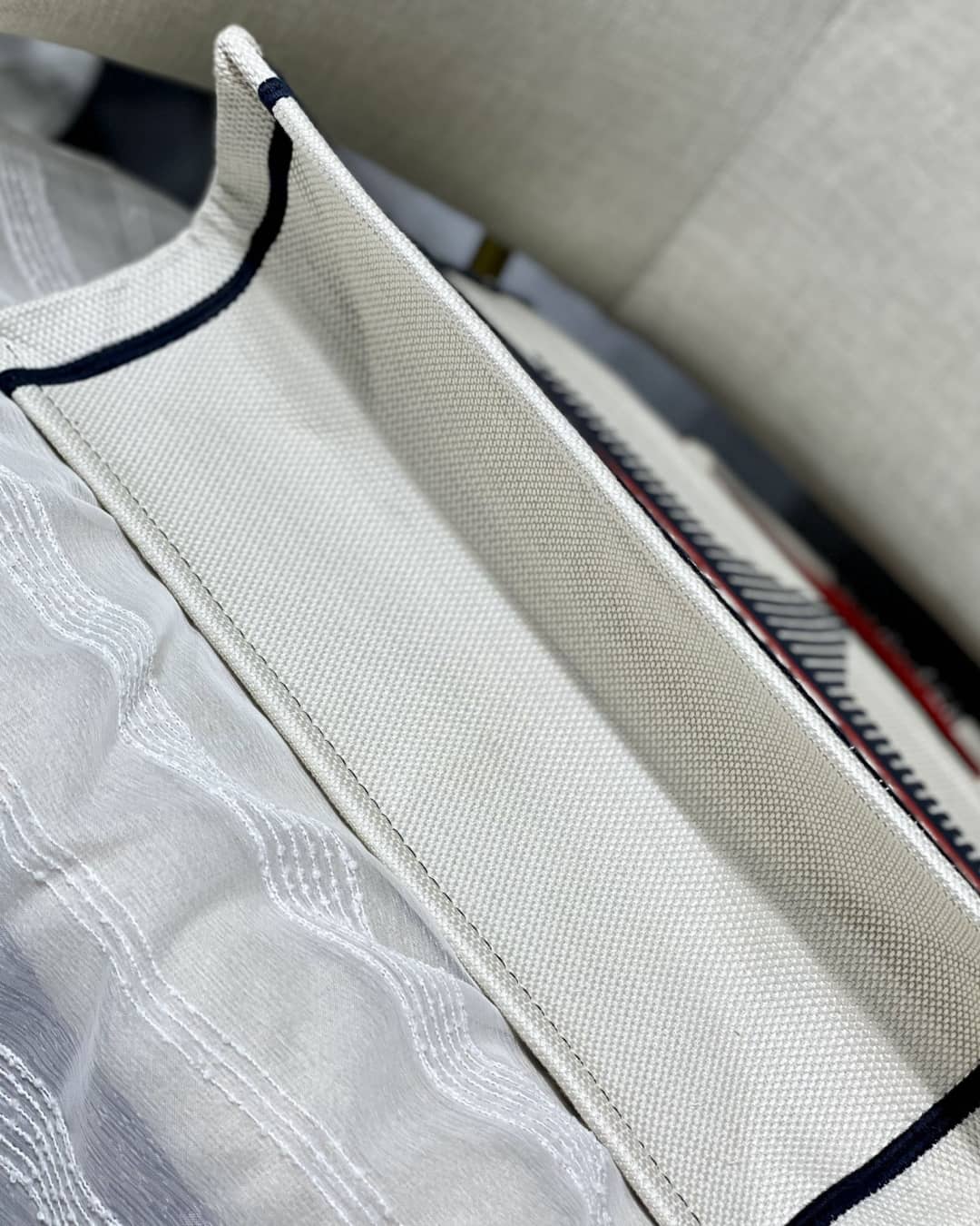 Dior Dupe CD Book Embroidery Tote Bag