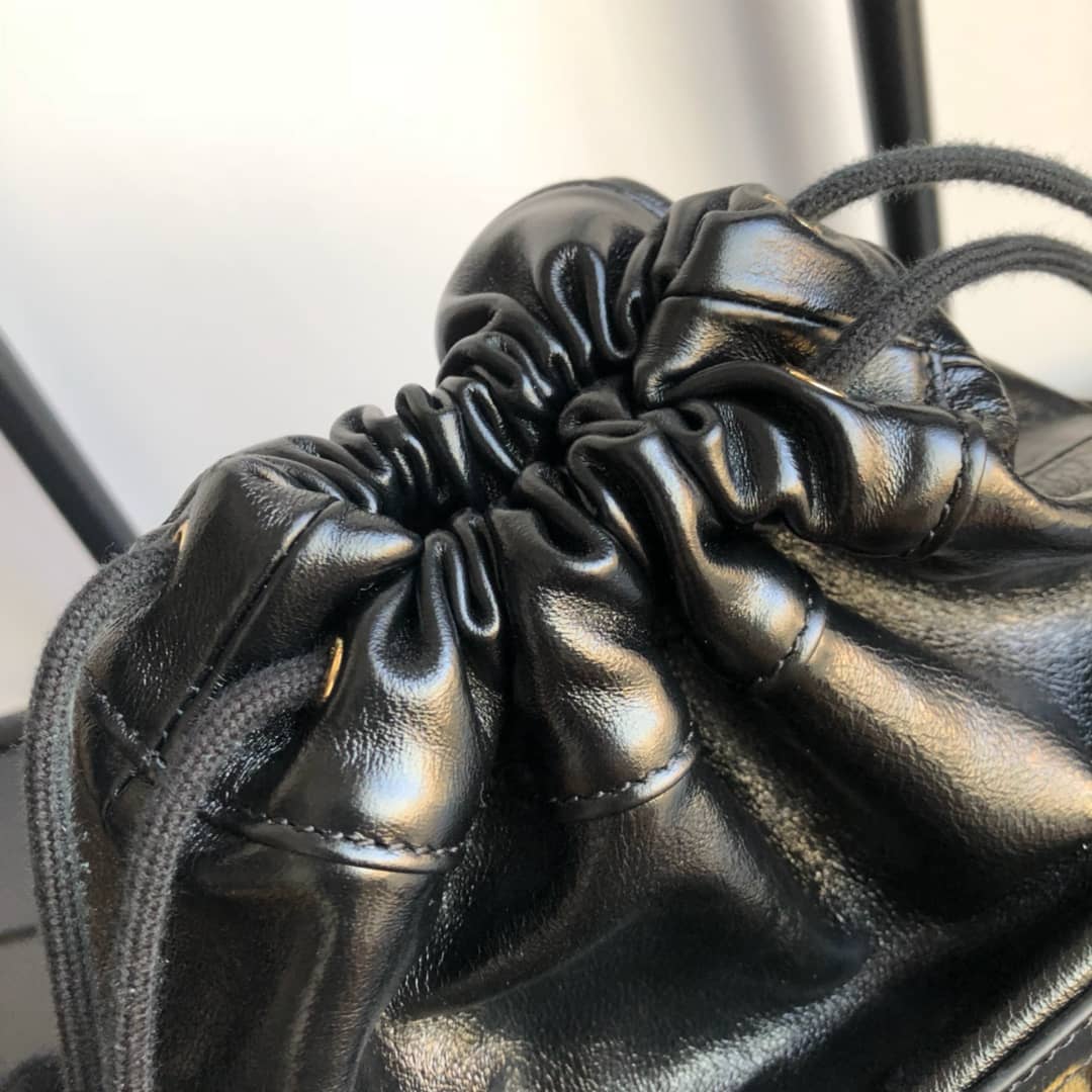 Gucci 1955 Horsebit Bucket Bag Replica Black 602118