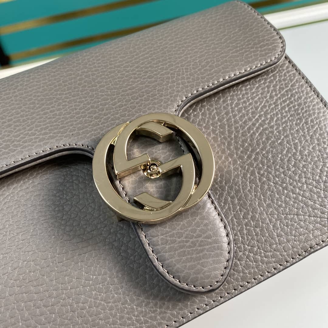 Gucci Interlocking Leather Chain Crossbody Bag Replica 510304