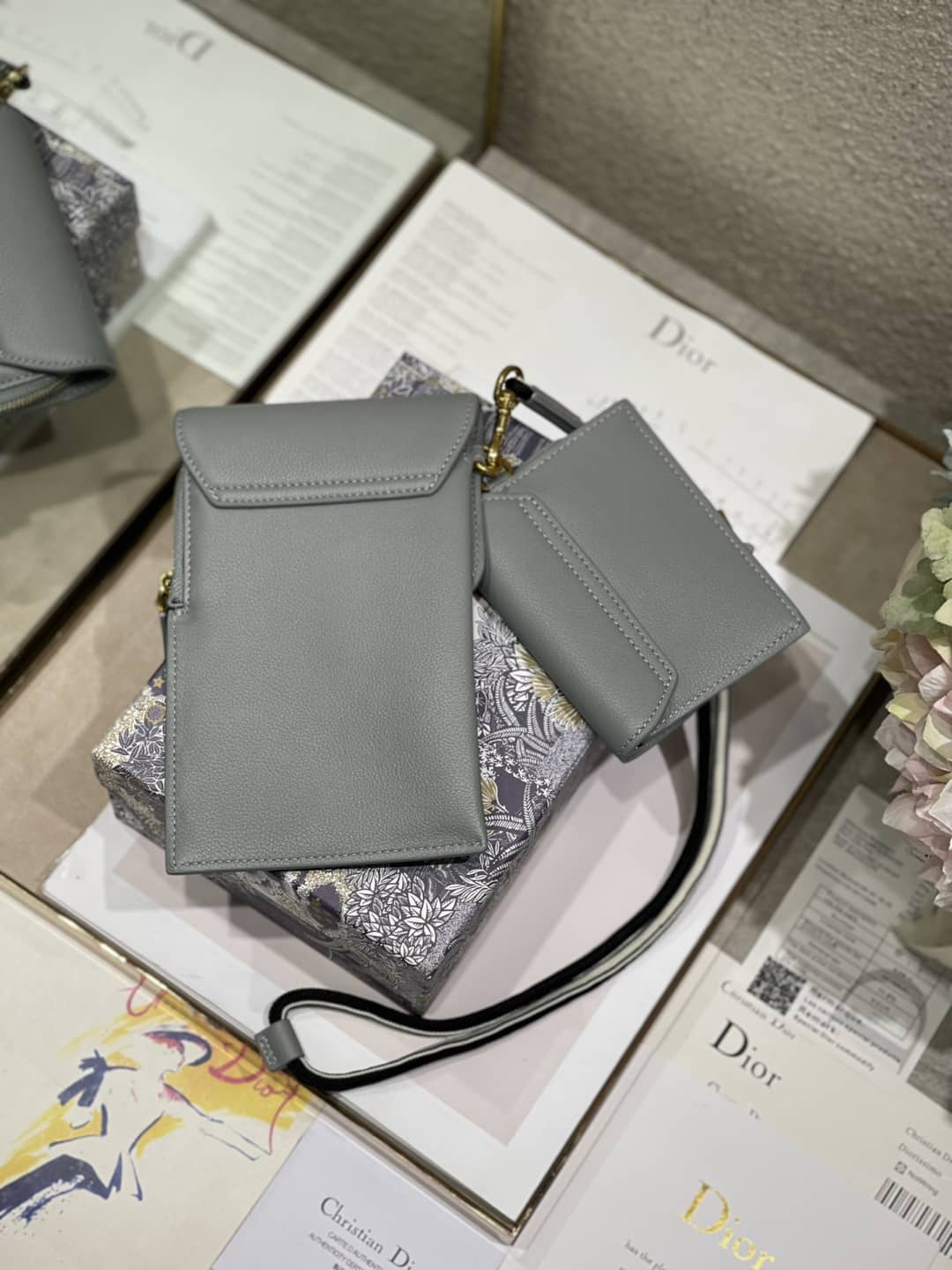 Dior Saddle Bag Dupe Vertical Pouch