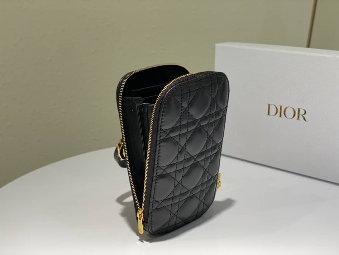 Lady Dior Dupe Lambskin 18CM Phone Holder