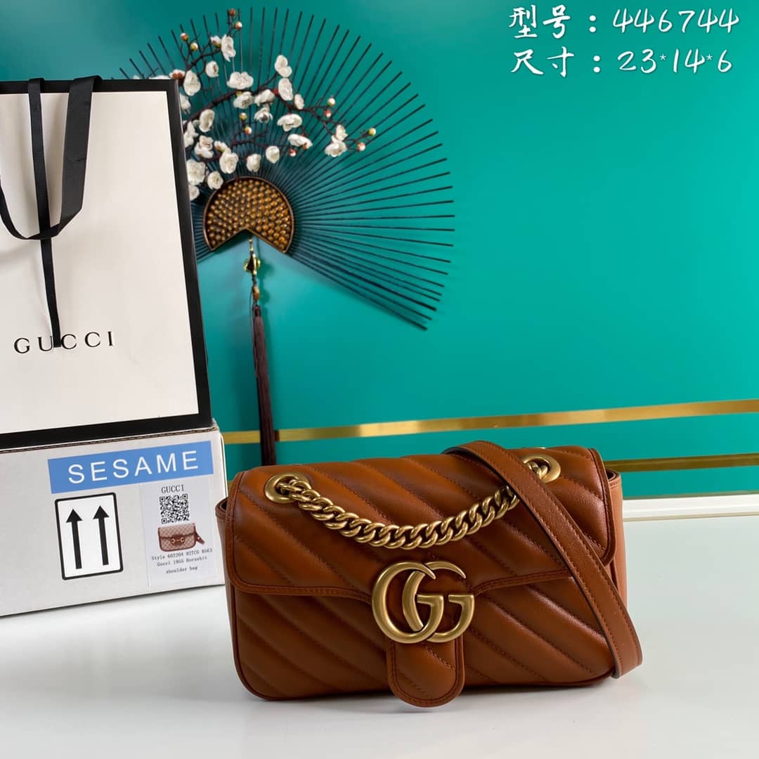 Gucci Marmont GG Matelasse Leather Mini Shoulder Bag Replica 446744
