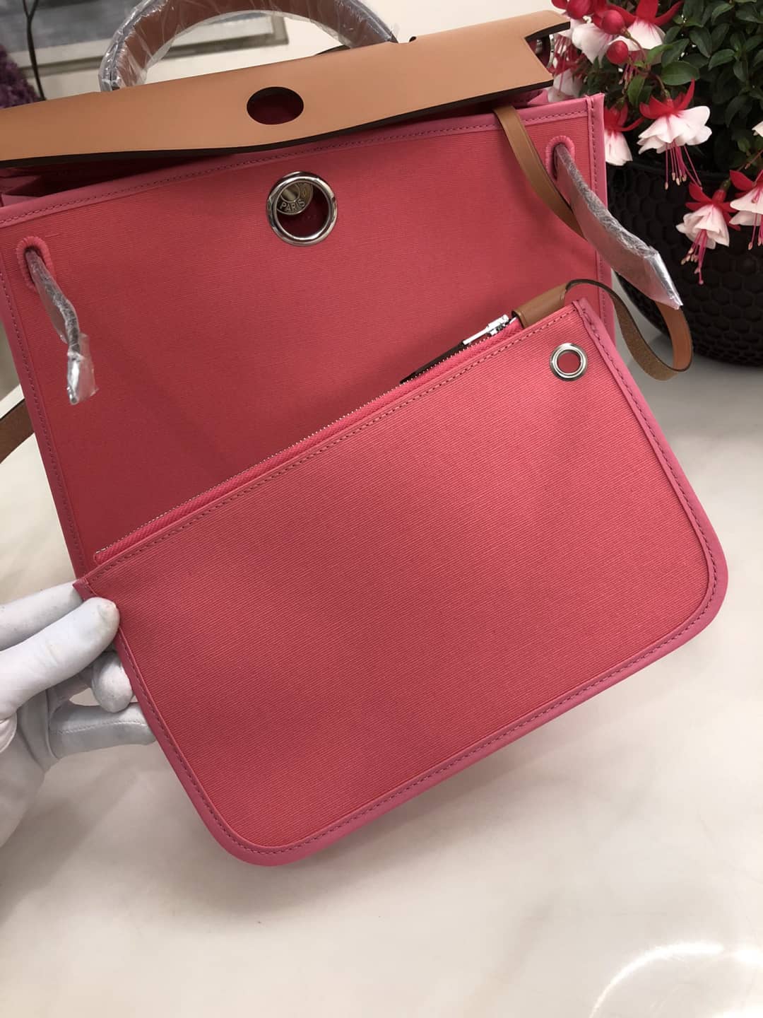 Replica Hermes Birkin Bag 31 Canvas Leather HerBag