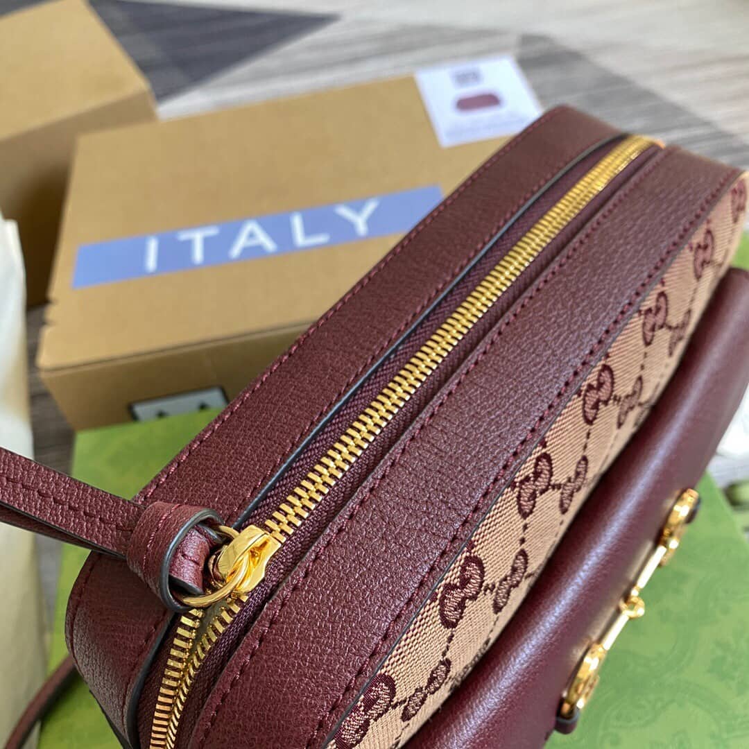 Gucci Horsebit 1955 GG Crossbody Bag Replica Red 645454