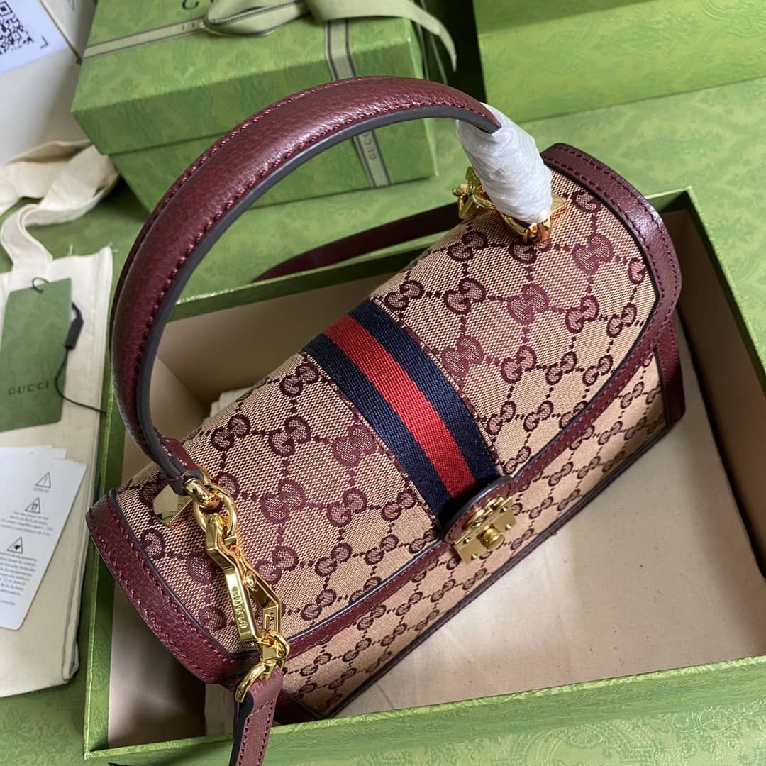 Gucci Ophidia Web Small Top Handle Bag Replica 651055