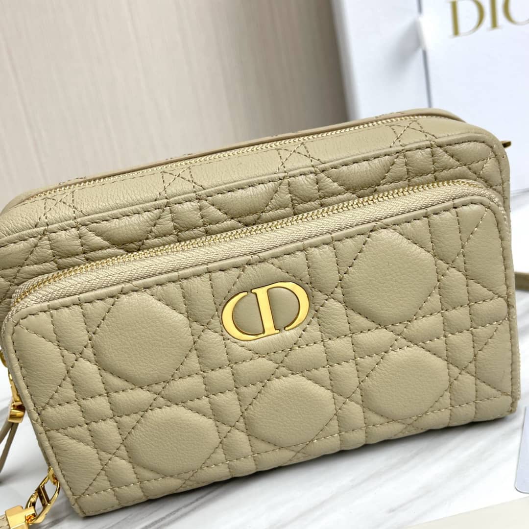 Christian Dior Caro Double Calfskin Pouch