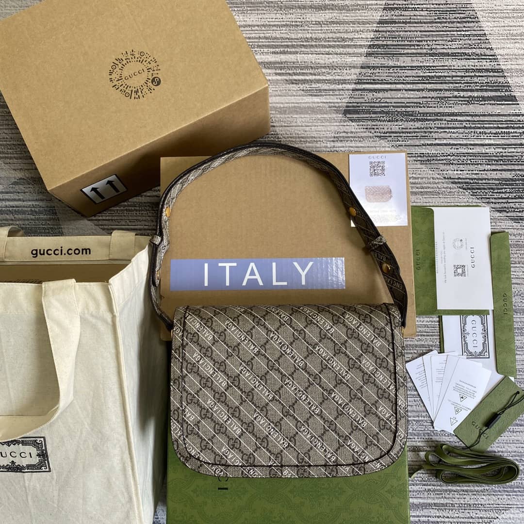 Gucci 1955 Horsebit Supreme Shoulder Bag Replica 602204