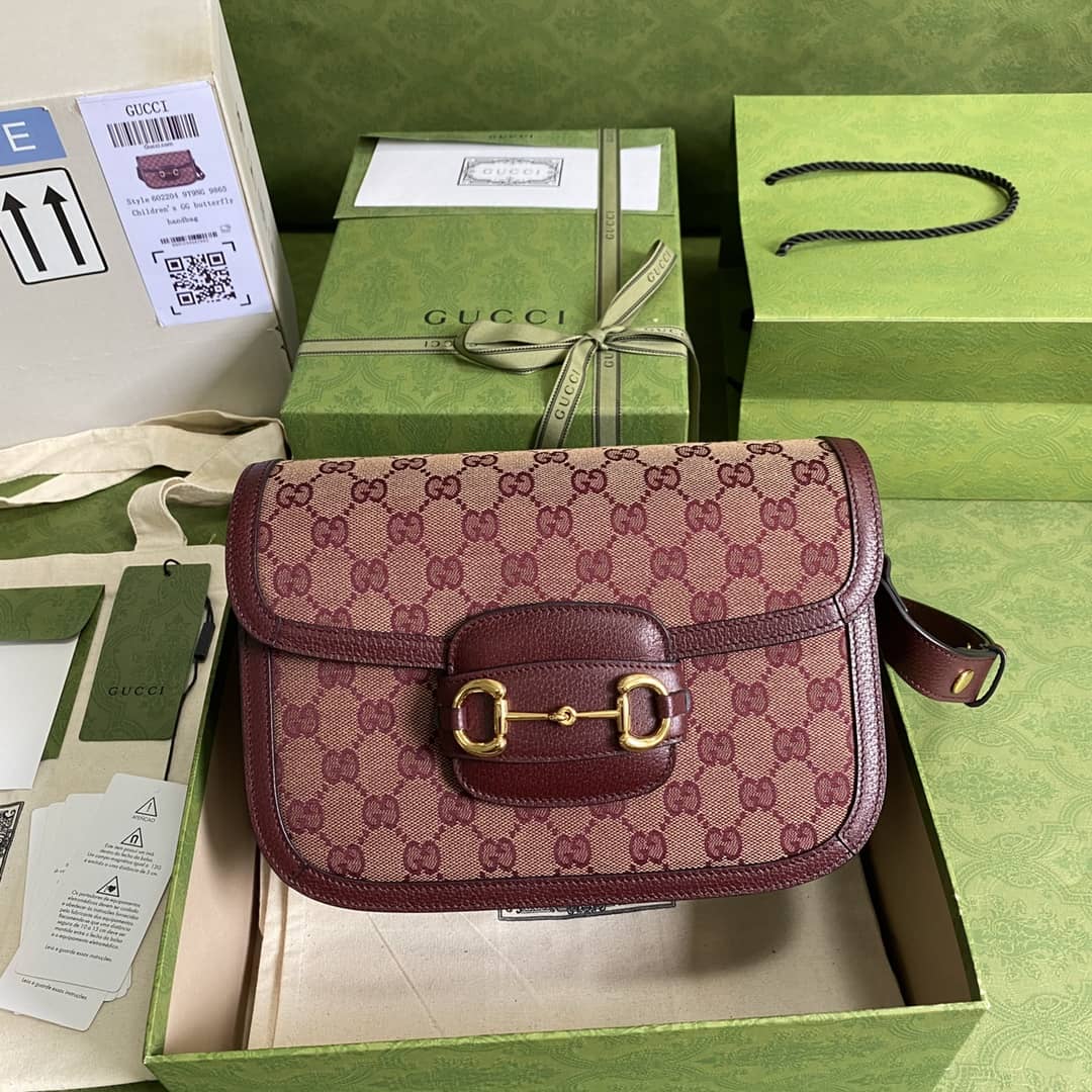 Gucci 1955 Horsebit Supreme Shoulder Bag Replica 602204