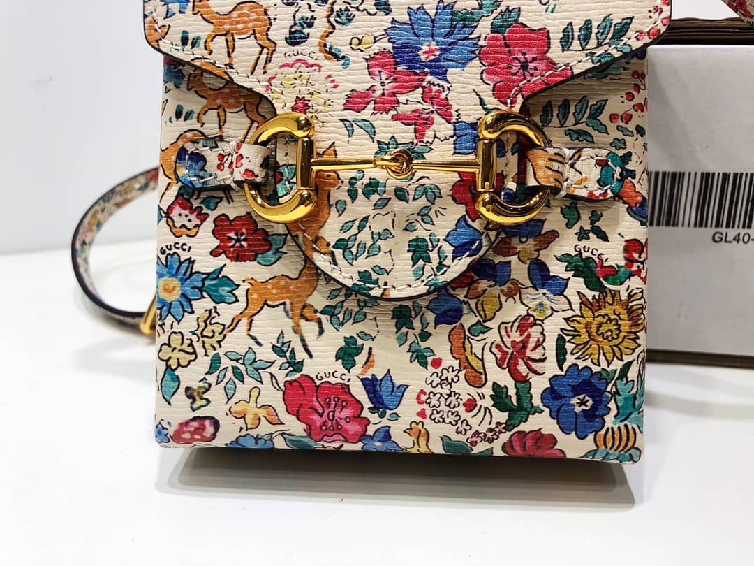 Gucci GG Denim Canvas Leather Phone Bag Replica 625625