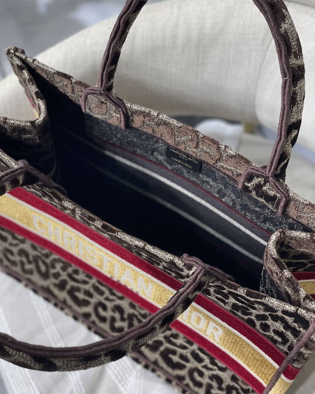 Christian Dior CD Book Embroidery Replica Tote