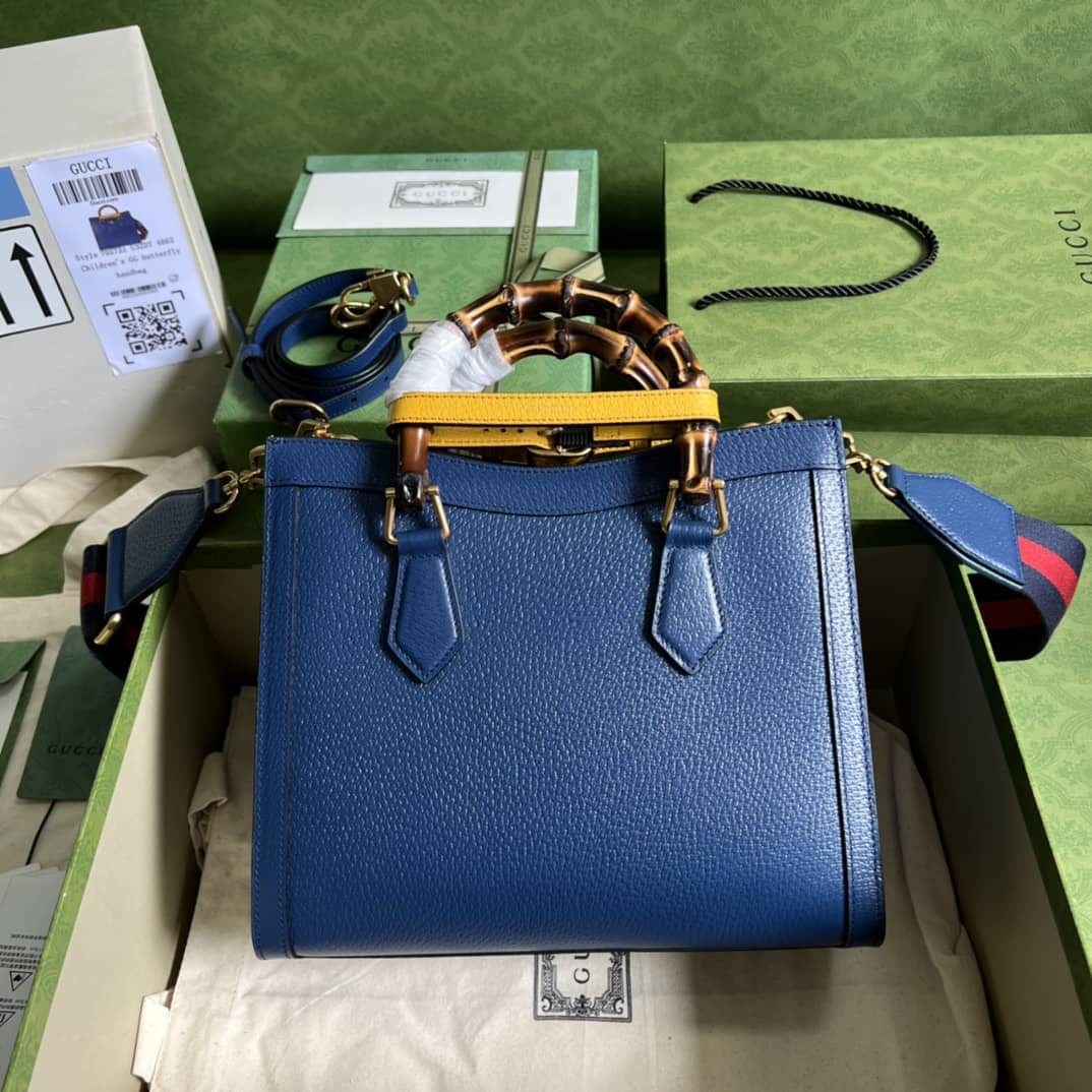 Gucci Diana Small Tote Blue 702721 Replica Bag