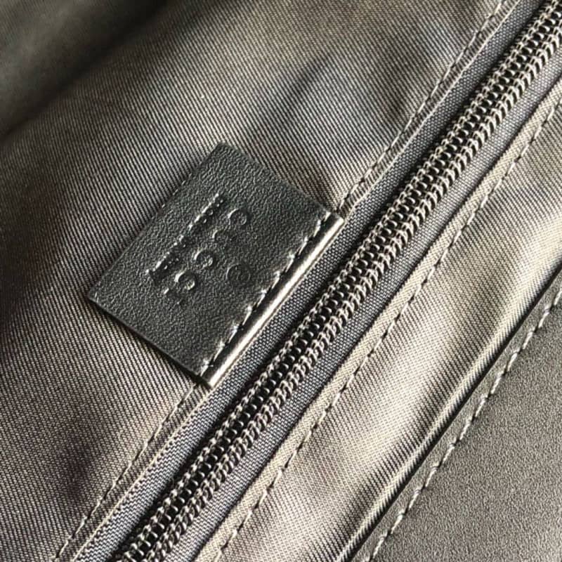 Gucci GG Guccissima Medium Canvas Crossbody Bag Replica Black 449172