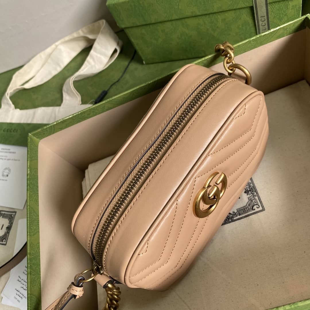 Gucci GG Marmont Matelasse Mini Leather 448065 Replica Crossbody Bag