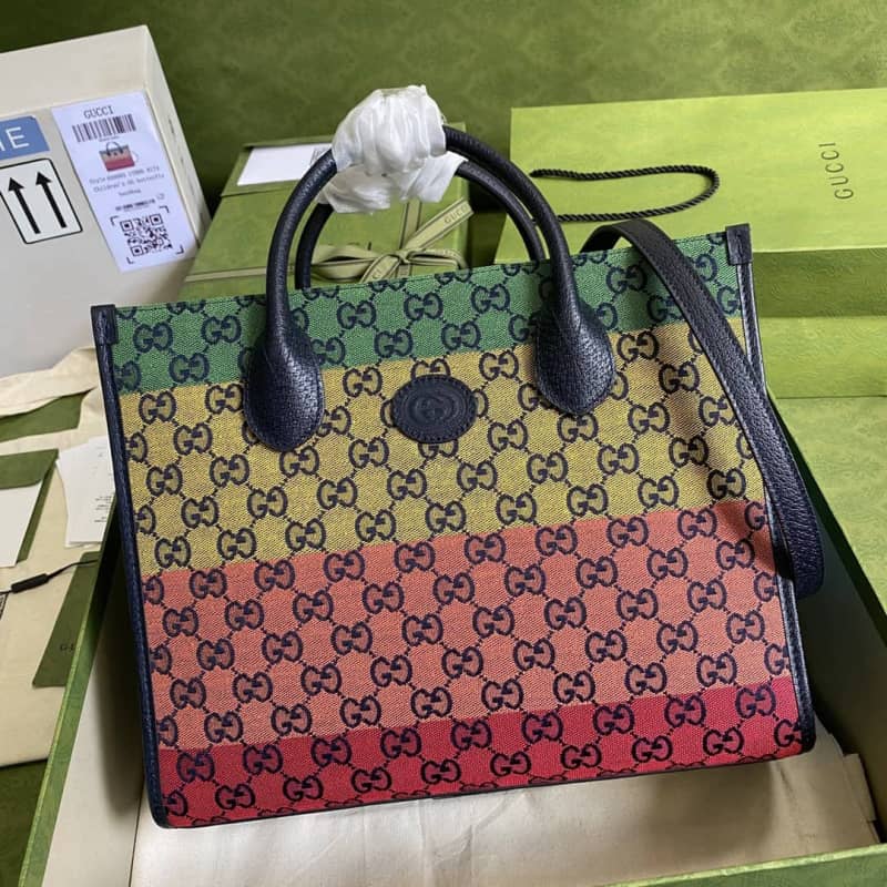 Gucci Les Pommes Large Tote Replica Colorful 659980