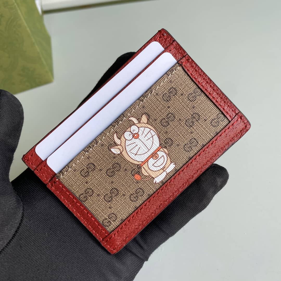 Gucci x Doraemon GG Supreme Card Case Replica 654539