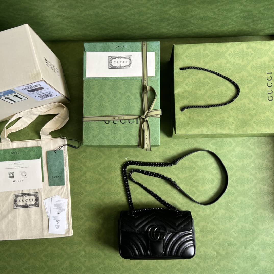 Gucci GG Marmont Matelasse Mini Chain 446744 Replica Crossbody Bag