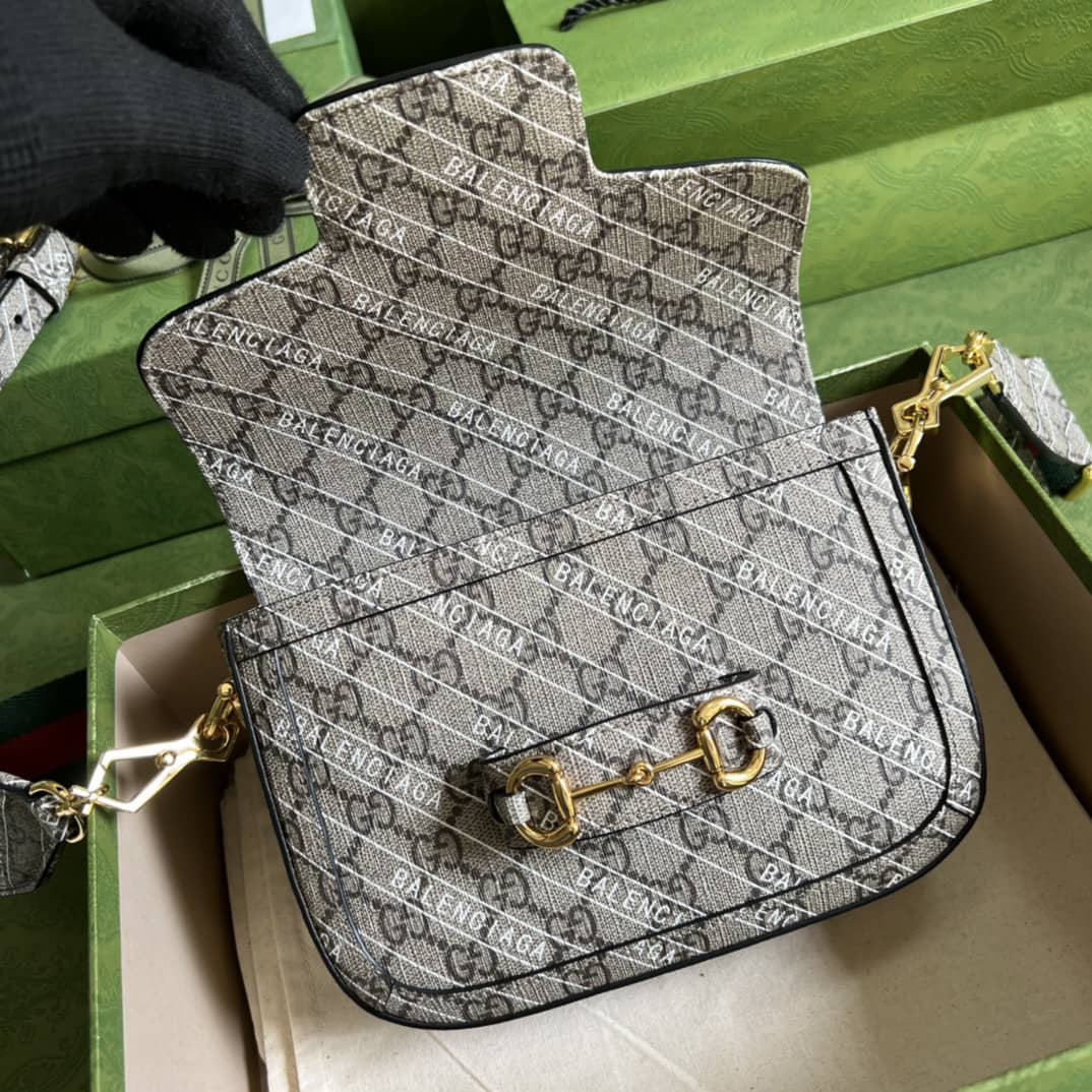 Gucci 1955 Horsebit Supreme GG Canvas Mini Shoulder Bag Replica 658574