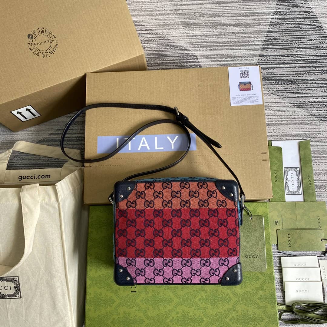 Gucci Supreme GG Leather Square Shoulder Bag Replica 626363