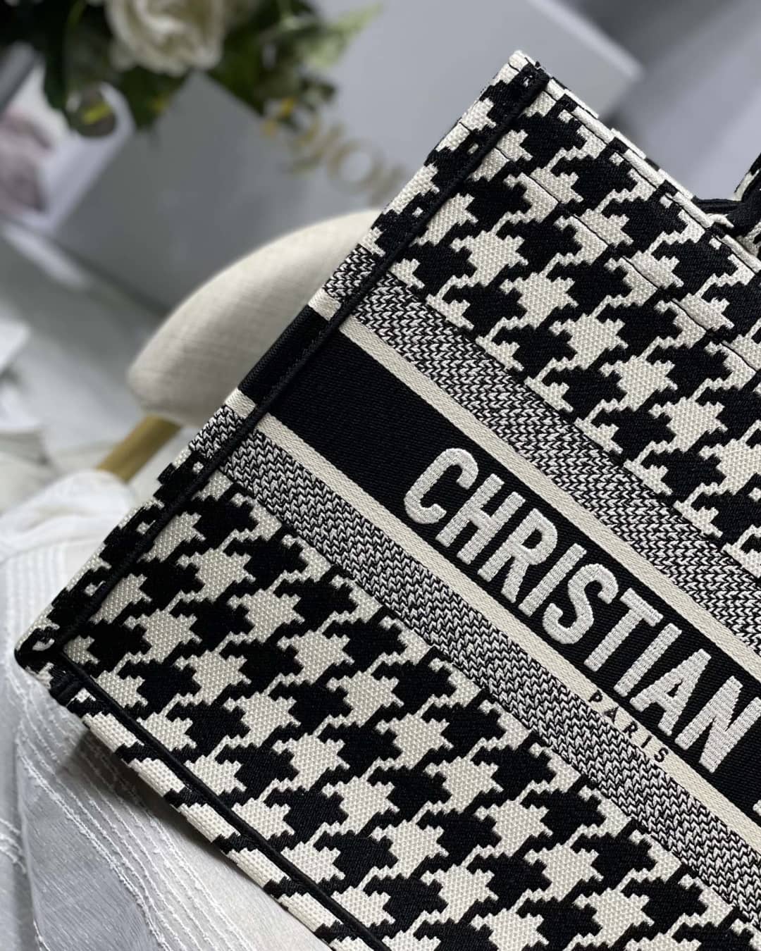 Christian Dior CD Book Embroidery Replica Tote