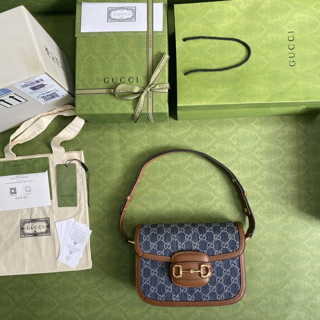 Gucci 1955 Horsebit Supreme Shoulder Bag Replica 602204