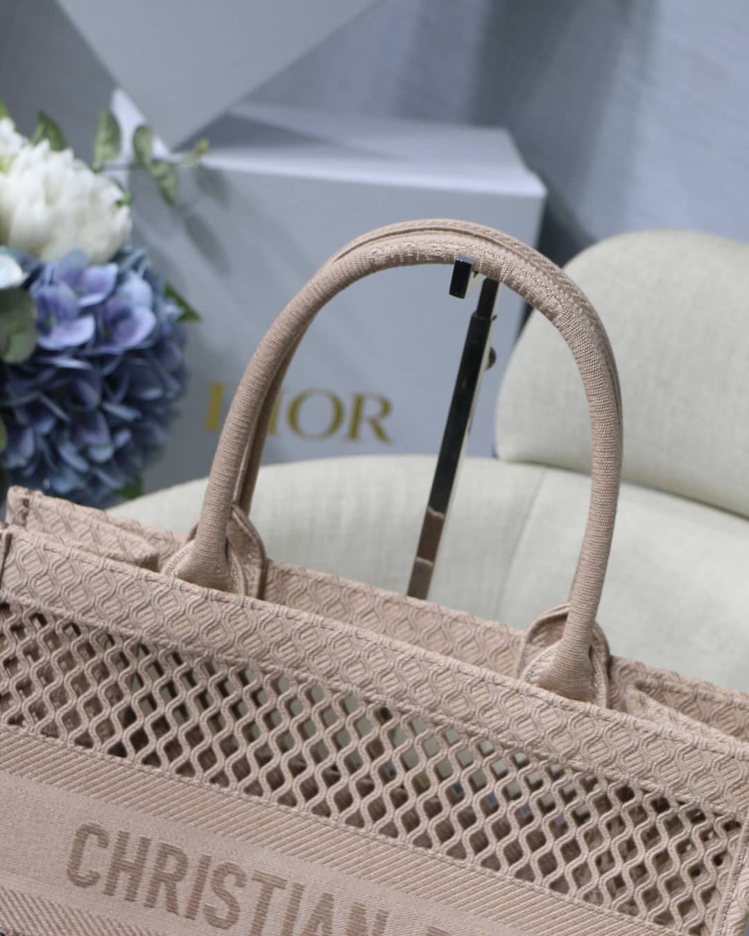Christian Dior Mesh Book Tote Bag