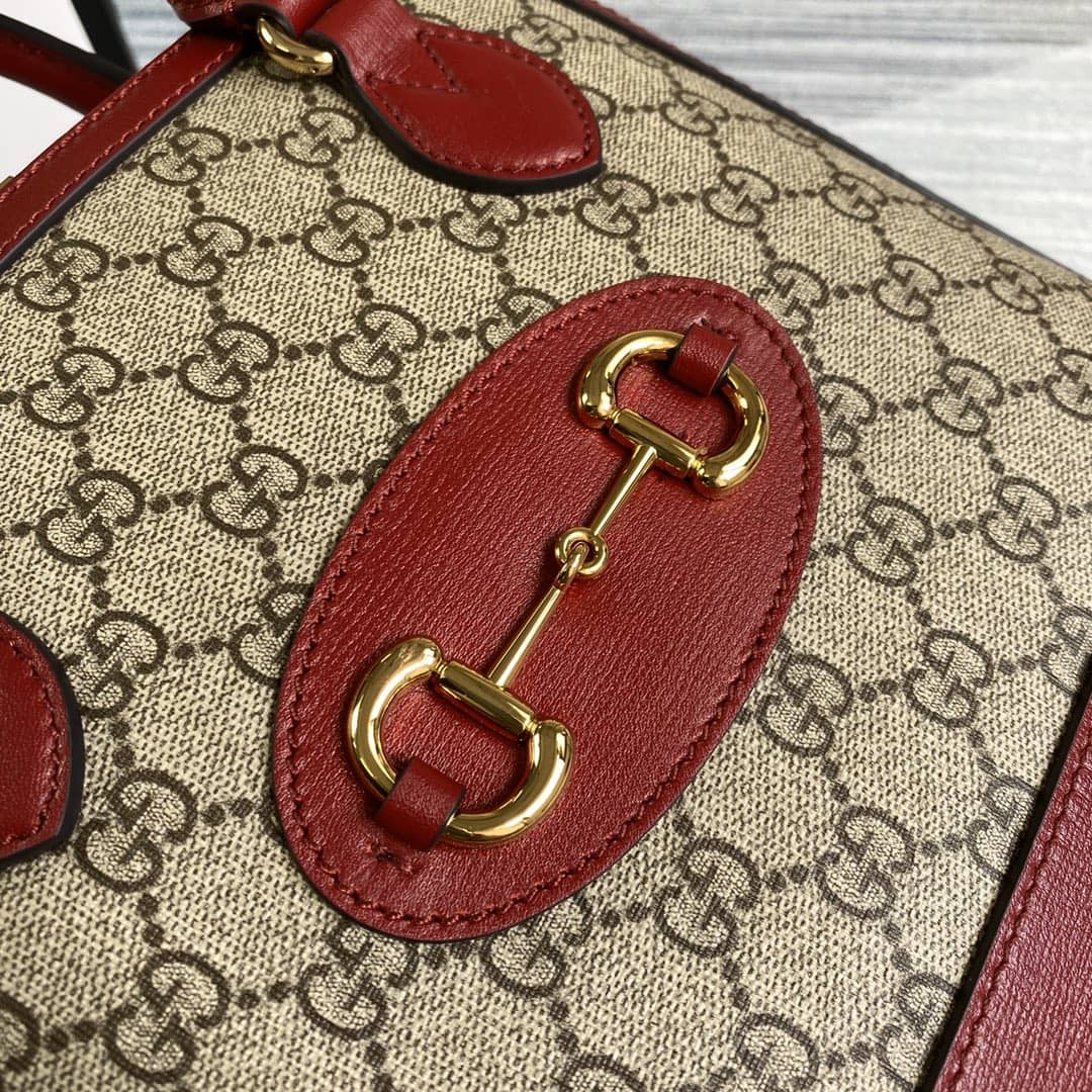 Gucci 1955 Horsebit Polkadot Handle Bag Replica 621220