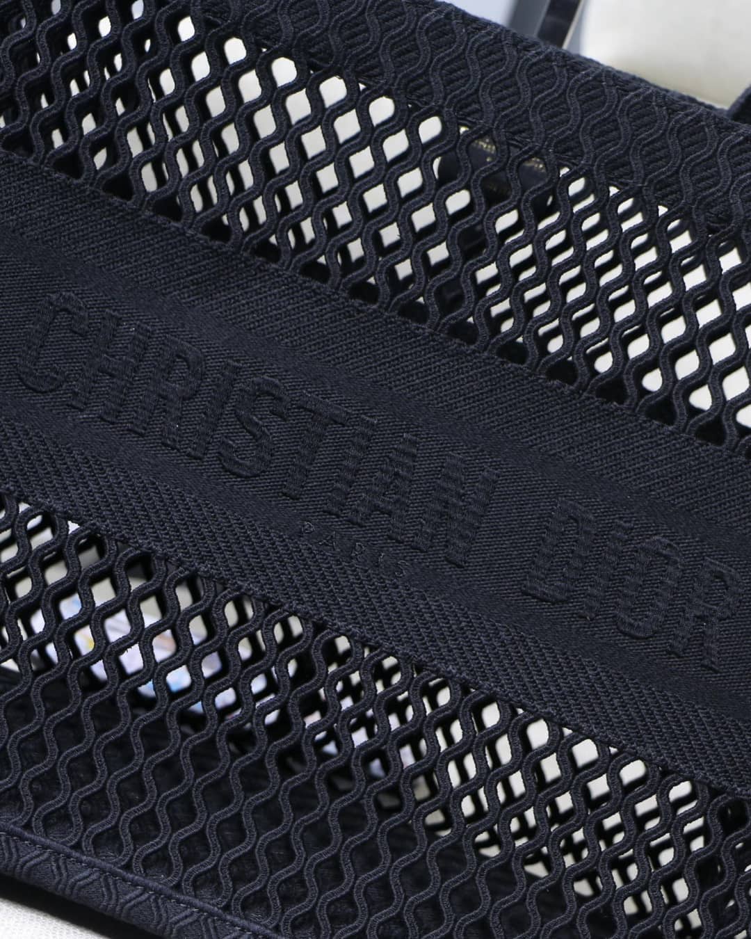 Christian Dior Mesh Book Tote Bag