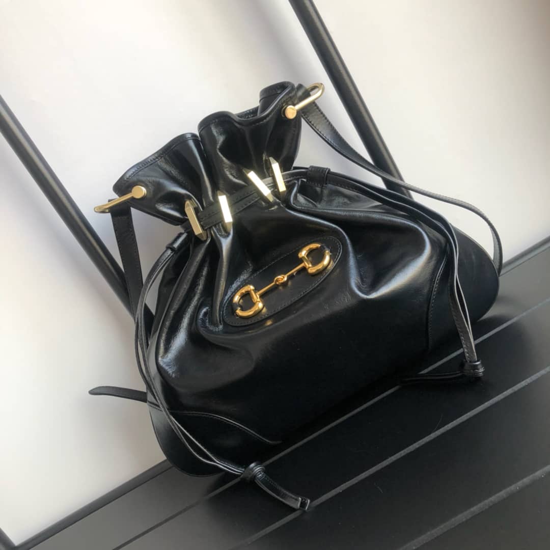 Gucci 1955 Horsebit Messenger Bag Replica Black 602089