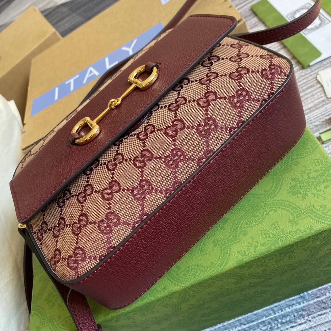 Gucci Horsebit 1955 GG Crossbody Bag Replica Red 645454