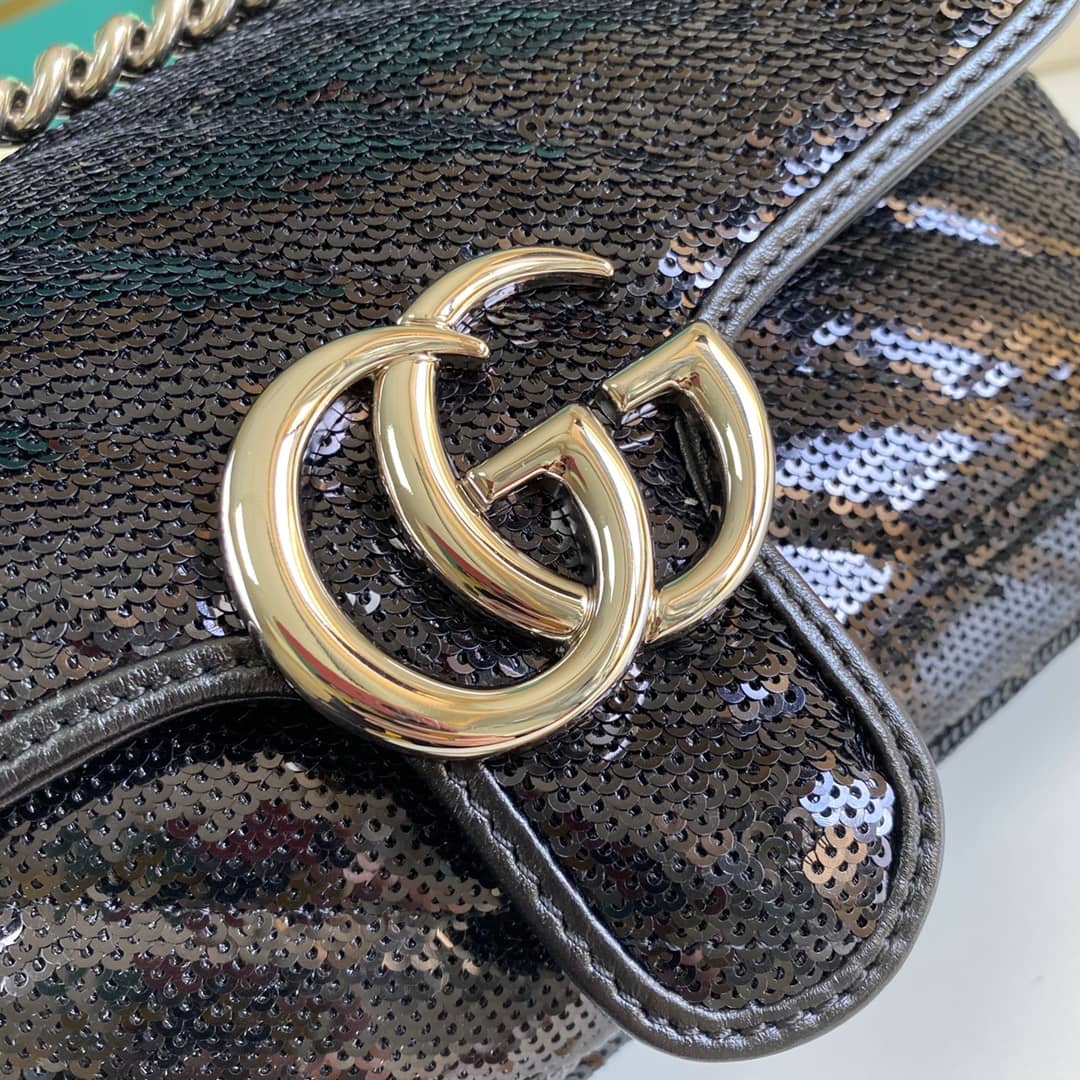 Gucci Marmont GG Matelasse Leather Mini Shoulder Bag Replica 446744