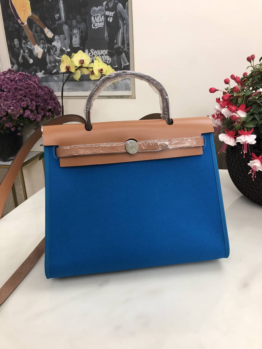 Hermes Bag Replica 31 Canvas Leather HerBag