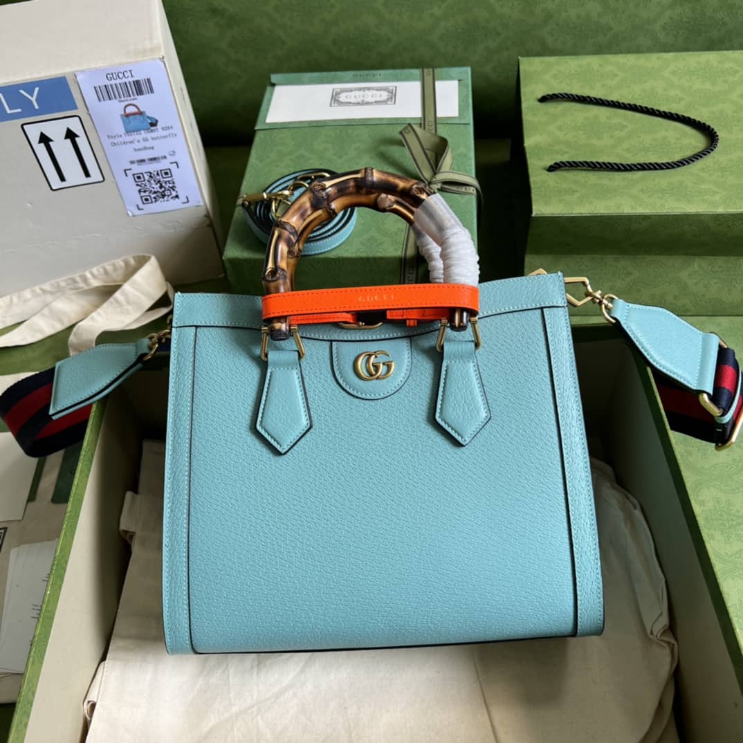 Gucci Diana Small Tote Blue 702721 Replica Bag