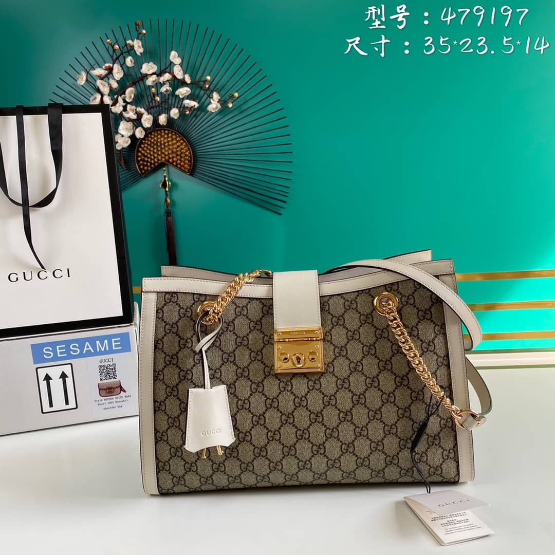 Gucci Padlock GG Supreme Canvas Shoulder Bag Replica 479197