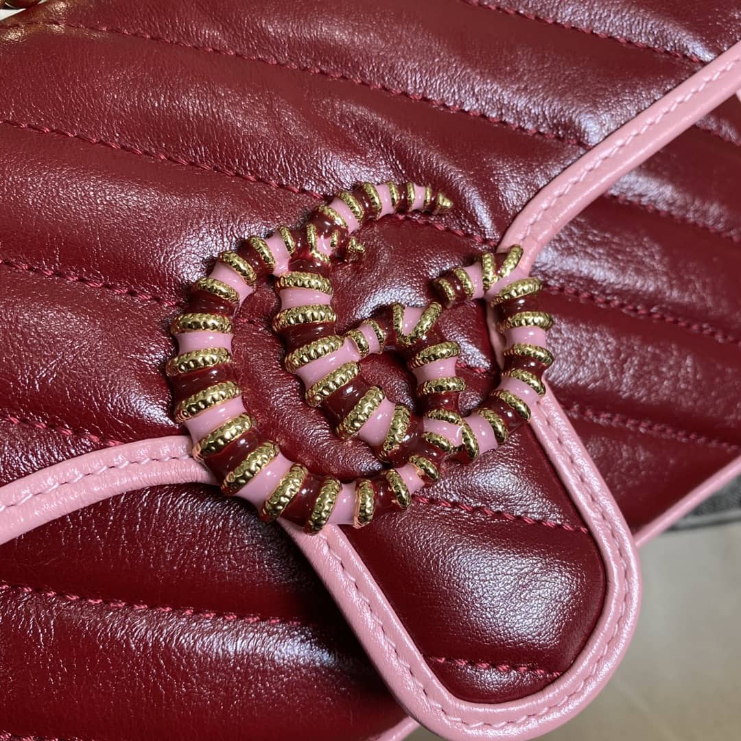 Gucci Marmont GG Matelasse Leather Mini Shoulder Bag Replica 446744