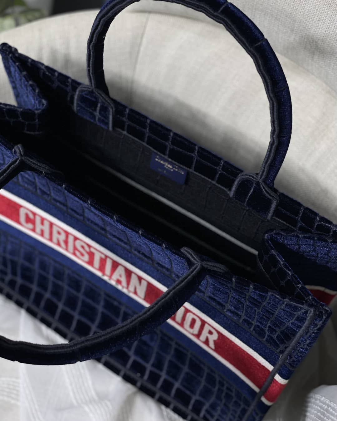 Christian Dior CD Book Embroidery Replica Tote