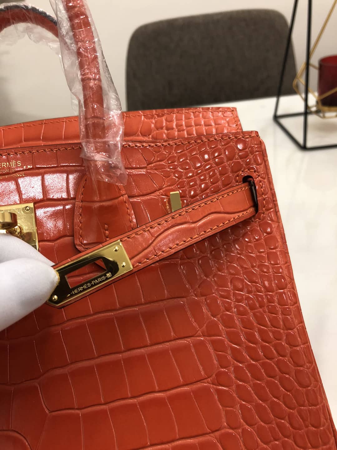 Hermes Birkin 25CM Crocodile Shiny Replica Bag
