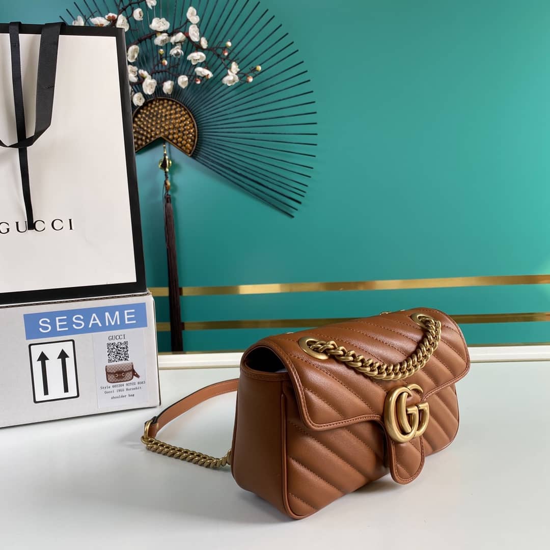 Gucci Marmont GG Matelasse Leather Mini Shoulder Bag Replica 446744