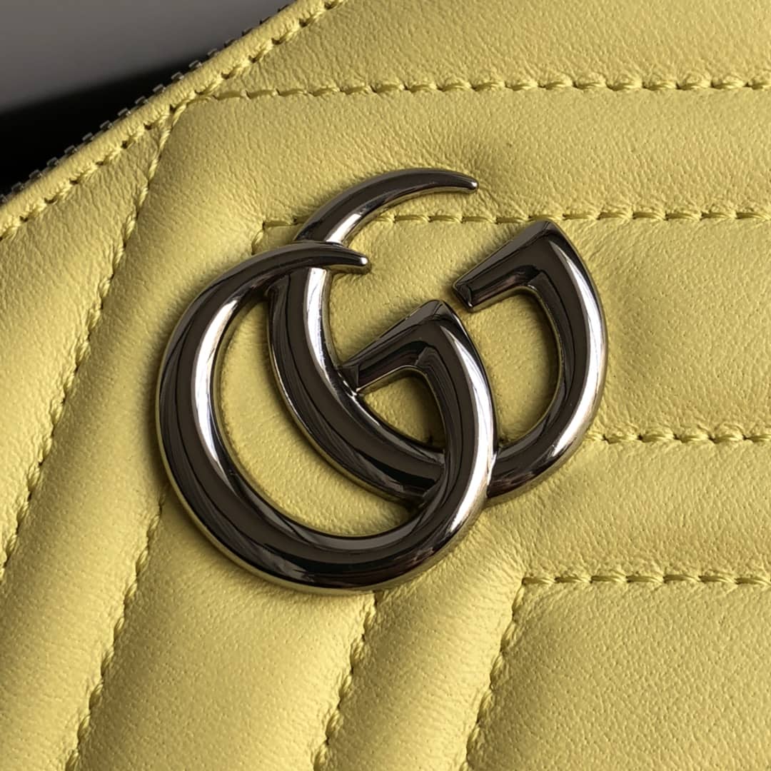 Gucci GG Marmont Quilted Vanity Bag Replica Yellow 625690