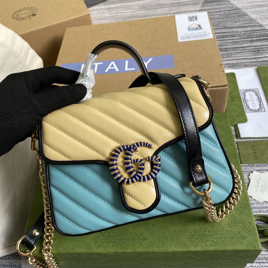Gucci Marmont GG Mini Top Handle Bag Replica 583571