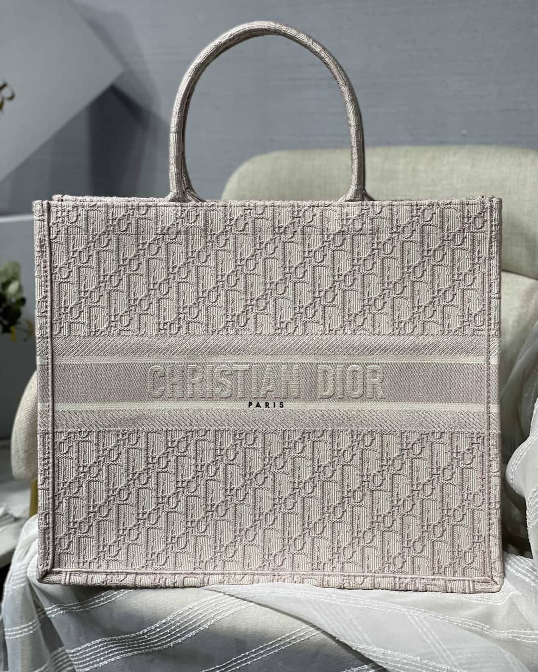 Christian Dior CD Book Embroidery Replica Tote