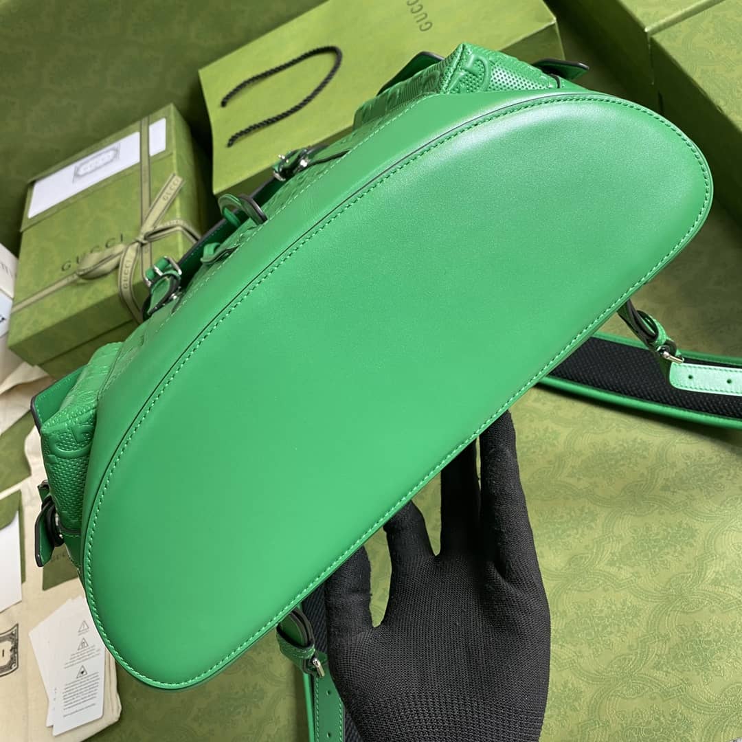 Gucci GG Embossed Backpack Replica Green 625770